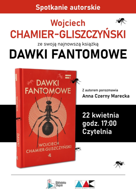 plakat informacyjny dot. spotkania z Wojciechem Chamier-Gliszczyńskim