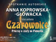 plakat zajawiający spotkanie z Anną Koprowską-Głowacką
