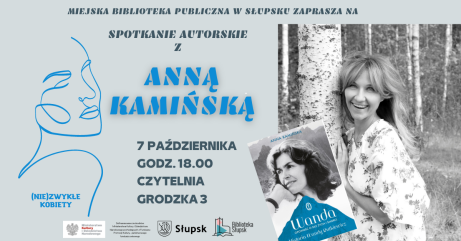 plakat informacyjny dot. spotkania z Anną Kamińską