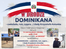 plakat: cykliczne spotkanie W DRODZE, Dominikana